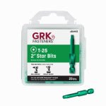 GRK FASTENERS GRK Fasteners 86443 Drive Bit, T25 Drive, Star Drive, 2 in L, 25/BX HARDWARE & FARM SUPPLIES GRK FASTENERS