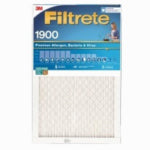 3M COMPANY 16x25 x 1 In. Premium Allergen, Bacteria & Virus Pleated Furnace Air Filter, MPR 1900, 3 Months PLUMBING, HEATING & VENTILATION 3M COMPANY