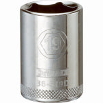 DEWALT DEWALT DWMT86519OSP Drive Socket, 19 mm Socket, 1-1/2 in OAL, 1/2 in Drive, 6-Point, Vanadium Steel, Polished Chrome TOOLS DEWALT