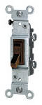 LEVITON MFG CO Quiet Toggle Switch With Grounding Screw, Single-Pole, Brown, 15-Amp, 120-Volt