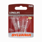 OSRAM SYLVANIA INC 7440 Long Life Miniature Clear Bulb, 7440LL BP2, 2-Pk. AUTOMOTIVE OSRAM SYLVANIA INC