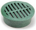 DRAINTECH DrainTech 0440SDG Drop-In Drain Grate, 4-9/16 in Dia, Round, Polyethylene, Green PLUMBING, HEATING & VENTILATION DRAINTECH