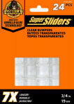 SHEPHERD HDWE. PROD., LLC. Super Sliders Gorilla Glue 3/4 In. Square Clear Furniture Wall Bumpers (24-Pack)
