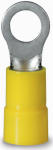 GB Gardner Bender 14-098 Ring Terminal, 600 V, 4 AWG Wire, 3/8 in Stud, Vinyl Insulation, Yellow, 4/PK ELECTRICAL GB