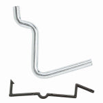 ASSA ABLOY AMERICAS RESIDENTIALI NC Pegboard Angle Hook, Fits 1/4 In., Zinc-Plated, 1-3/4 In., 6-Pk.