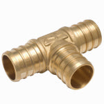 SHARKBITE/CASH ACME Barb Insert Pipe Tee, Brass, 1 In. PLUMBING, HEATING & VENTILATION SHARKBITE/CASH ACME