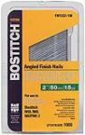 BOSTITCH Bostitch FN1540-1M Finish Nail, 2-1/2 in L, 15 ga Gauge, Steel, Bright, Flat Head, Smooth Shank HARDWARE & FARM SUPPLIES BOSTITCH