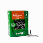 SPAX #8 x 2" Exterior Flat Head Wood Deck Screws  Construction Torx T-Star Plus (154 EA) 1 LB