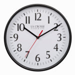 LA CROSSE TECHNOLOGY LTD 10" Basics Analog Wall Clock, Black HOUSEWARES LA CROSSE TECHNOLOGY LTD
