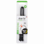 NITE IZE INC Gear Tie Reusable Rubber Twist Tie, Black, 12-In., 2-Pk.