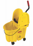 RUBBERMAID Rubbermaid FG757788YEL Mop Bucket and Wringer Combo, 35 qt Capacity, Rectangular, Polypropylene Bucket/Pail CLEANING & JANITORIAL SUPPLIES RUBBERMAID