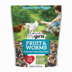 GLOBAL HARVEST FOODS LLC Fruit & Worms Gourmet Multi-Grain Chicken Snacks, 5 Lb.