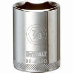 DEWALT DEWALT DWMT86452OSP Drive Hand Socket, 7/8 in Socket, 1/2 in Drive, 6-Point, Steel, Polished Chrome Vanadium TOOLS DEWALT
