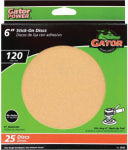 GATOR Gator GoldFlex 3243 Sanding Disc, 6 in Dia, Coated, 120 Grit, Fine, Aluminum Oxide Abrasive, Paper Backing TOOLS GATOR
