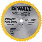 DEWALT DEWALT DW9053 Circular Saw Blade, 5-3/8 in Dia, 10 mm Arbor, 80-Teeth, Carbide Cutting Edge TOOLS DEWALT