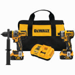 BLACK & DECKER/DEWALT 20-Volt MAX FlexVolt Cordless 2-Tool Combo Kit, 1/2-In. Hammer Drill/Driver + Impact Driver, (2) Batteries TOOLS BLACK & DECKER/DEWALT