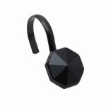 MODA AT HOME ENTERPRISES LTD Alta Shower Curtain Hooks, Black, 12-Pk.