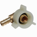 SHARKBITE/CASH ACME PEX Pipe Barb Swivel Elbow, 3/8 x 1/2 In.