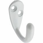 ASSA ABLOY AMERICAS RESIDENTIALI NC Wall Hook for Clothes, Single Prong, White, 2-Pk.