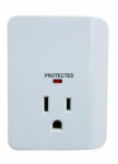 KAB ENTERPRISE CO LTD Outlet Surge Tap, 900 Joules, White Plastic