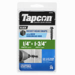 ITW BRANDS - TAPCON Tapcon 24343 Concrete Screw Anchor, 1/4 in Dia, 1-3/4 in L, Steel, Climaseal HARDWARE & FARM SUPPLIES ITW BRANDS - TAPCON