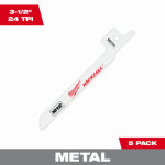 MILWAUKEE ELECTRIC TOOL CORP M12 Hackzall Reciprocating Saw Blade, Metal Scroll, 8 TPI, 3-1/2 In., 5-Pk. TOOLS MILWAUKEE ELECTRIC TOOL CORP