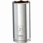 DEWALT DEWALT DWMT96362OSP Drive Hand Socket, 21 mm Socket, 3/8 in Drive, 6-Point, Steel, Polished Chrome Vanadium TOOLS DEWALT