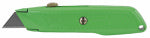 STANLEY STANLEY 10-179 Utility Knife, 2-7/16 in L Blade, 3 in W Blade, HCS Blade, Contoured Handle, Green Handle TOOLS STANLEY