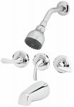 HOMEWERKS WORLDWIDE LLC-IMPORT Shower Faucet, Non-Pressure Balancing, 3-Handle, Chrome PLUMBING, HEATING & VENTILATION HOMEWERKS WORLDWIDE LLC-IMPORT