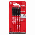 MILWAUKEE ELECTRIC TOOL CORP Inkzall Ultra Fine Point Pens, Black, 4-Pk.