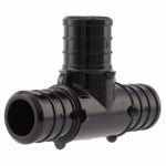 SHARKBITE SharkBite UP370A5 Pipe Tee, 3/4 in, Barb, PEX-B, Polymer, Black, 200 psi Pressure PLUMBING, HEATING & VENTILATION SHARKBITE
