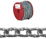 CAMPBELL CHAIN Campbell 0722527 Twist Link Coil Chain, #2/0, 70 ft L, 520 lb Working Load, Steel, Zinc HARDWARE & FARM SUPPLIES CAMPBELL CHAIN   