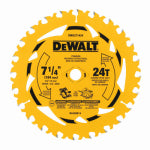 DEWALT ACCESSORIES Circular Saw Blade, 24T, 5/8 in Arbor, 7-1/4 In.