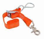 KEEPER Keeper 85110 Trunk Tie-Down, 1 in W, 3 ft L, Orange, 100 lb, Looped Hook, Snap Hook End Fitting AUTOMOTIVE KEEPER