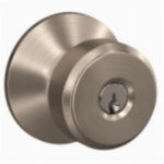 SCHLAGE LOCK CO Bowery Entry Door Knob Handleset, Satin Nickel