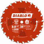 DIABLO Diablo D0824X Circular Saw Blade, 8 to 8-1/4 in Dia, 5/8 in Arbor, 24-Teeth, Carbide Cutting Edge TOOLS DIABLO
