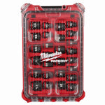 MILWAUKEE ELECTRIC TOOL CORP 27-Pc. Shockwave 6-Point SAE & Metric Impact Socket Set & Packout Organizer, 1/2 In. Drive