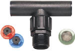 RAINDRIP INC Sprinkler Riser Adapter, Multi-Inlet x 1/2-In. Tubing, Swivel Tee LAWN & GARDEN RAINDRIP INC