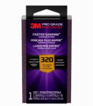 3M COMPANY Pro Grade Precision Sanding Sponge, Extra Fine 320 Grit, 2.5 x 4.5 x 1 In.