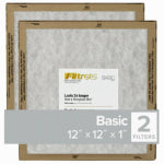 3M COMPANY 12x12 x 1 In. Flat Panel Air Filter, 2-Pk.