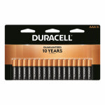 DURACELL Duracell MN2400B16 Battery, 1.5 V Battery, AAA Battery, Alkaline, Manganese Dioxide, Rechargeable: No ELECTRICAL DURACELL