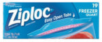 ZIPLOC Ziploc 00388 Freezer Bag, Zipper Closure, 7 in W, 7-7/16 in L, 1 qt Capacity, 19/PK APPLIANCES & ELECTRONICS ZIPLOC