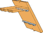 SIMPSON STRONG-TIE Simpson Strong-Tie TA TA10Z-R Staircase Angle, 1-1/2 in W, 1-1/2 in D, 10-1/4 in H, Steel, ZMAX HARDWARE & FARM SUPPLIES SIMPSON STRONG-TIE