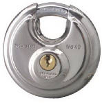 MASTER LOCK Master Lock 40D Padlock, Keyed Different Key, Shrouded Shackle, 3/8 in Dia Shackle, Steel Shackle, Stainless Steel Body