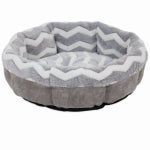PETMATE Round Shearling Pet Bed, Overstuffed Bolster