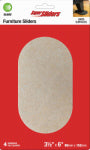 SHEPHERD HDWE. PROD., LLC. Super Sliders 3-1/2"x6" Felt Sliders Oval Beige 4 Pack.
