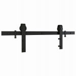 ASSA ABLOY AMERICAS RESIDENTIALI NC Interior Sliding Barn Door Kit, 2-Pc. Track, Matte Black, 72 In. HARDWARE & FARM SUPPLIES ASSA ABLOY AMERICAS RESIDENTIALI NC