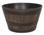 ATT SOUTHERN INC Whiskey Barrel Planter, Resin, 15.5 In. Diam.
