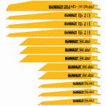 DEWALT DEWALT DW4892 Reciprocating Saw Blade Set, 12-Piece, Bi-Metal, Yellow TOOLS DEWALT