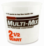 LEAKTITE-IPL PLASTICS Leaktite #5M3 Multi-Mix Container, 2-1/2 qt, HDPE, Clear PAINT LEAKTITE-IPL PLASTICS